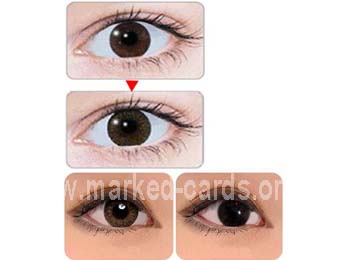 Kontaktlinsen für braune Augen, IR or UV Contact Lenses, Marked Cards