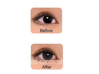 Kontaktlinsen für Graue Augen, IR- oder UV-Kontaktlinsen, Markierte Karte